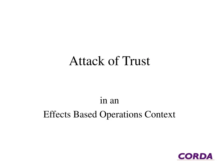 attack of trust