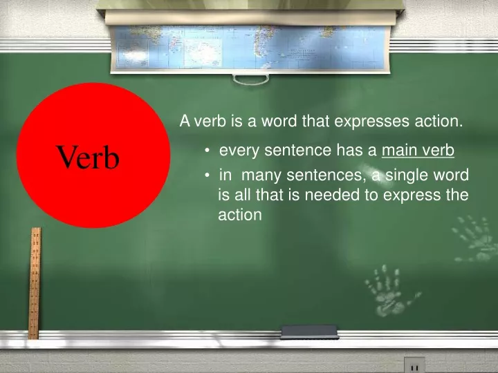 a verb is a word that expresses action