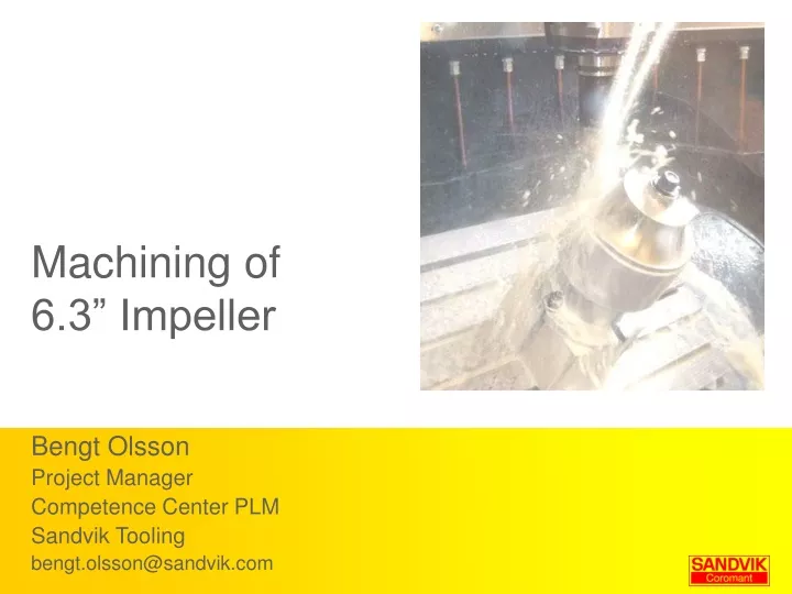 machining of 6 3 impeller