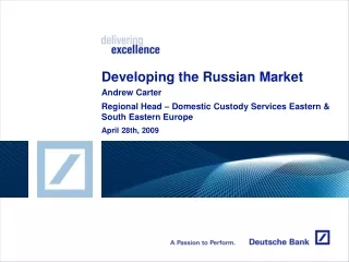 Developing the Russian Market