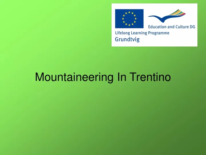 mountaineering in trentino