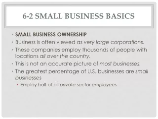 6-2 Small Business Basics