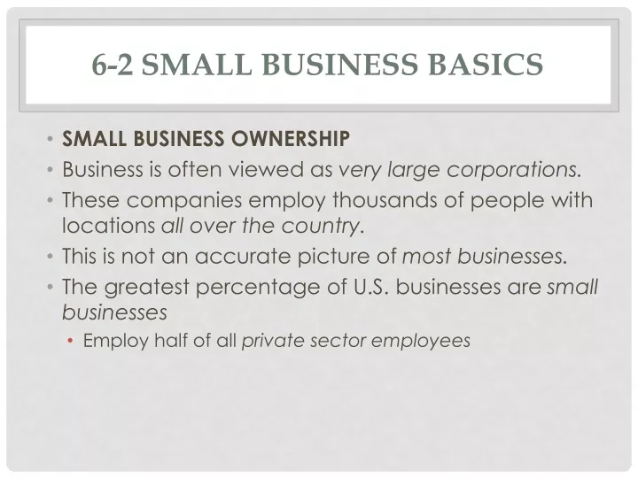 6 2 small business basics