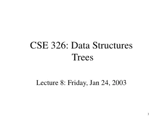 CSE 326: Data Structures  Trees