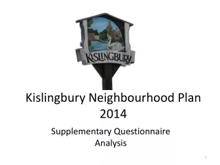 Kislingbury Neighbourhood Plan 2014