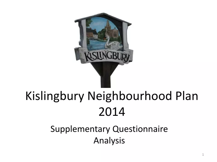 kislingbury neighbourhood plan 2014