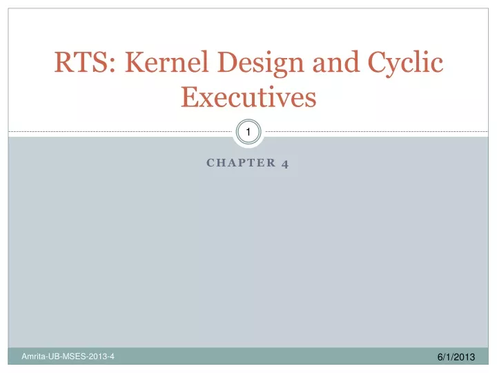 rts kernel design and cyclic executives