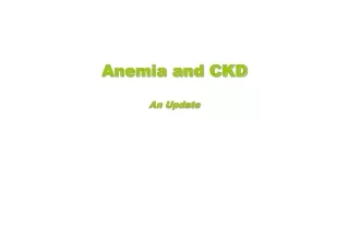 Anemia and CKD  An Update