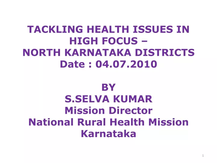 tackling health issues in high focus north