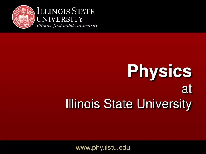 physics at illinois state university