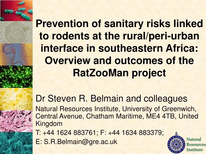 prevention of sanitary risks linked to rodents