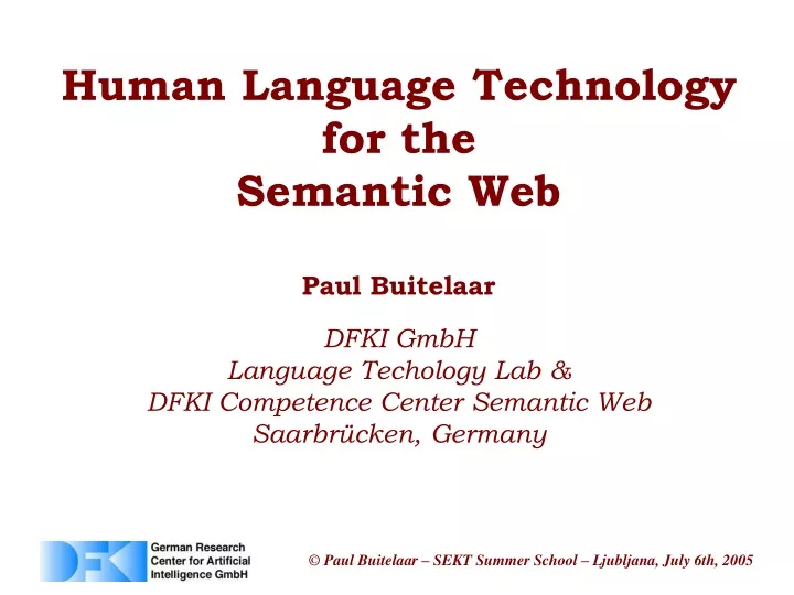human language technology for the semantic