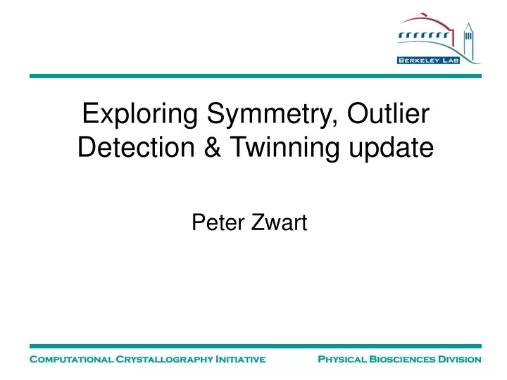 exploring symmetry outlier detection twinning update