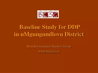 Baseline Study for DDP in uMgungundlovu District