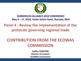 Panel 4 :  Review the implementation of the protocols governing regional trade