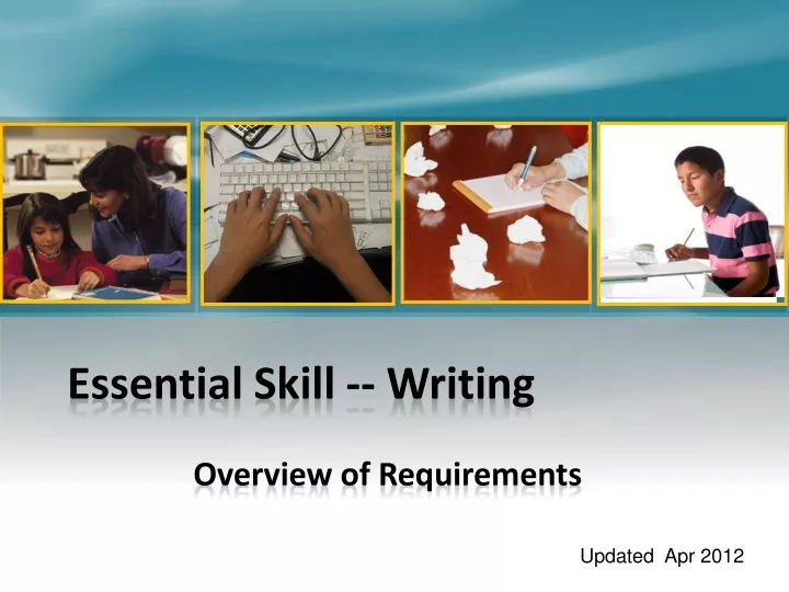 essential skill writing