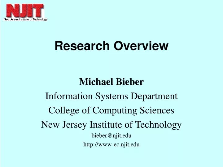 research overview