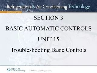SECTION 3 BASIC AUTOMATIC CONTROLS UNIT 15 Troubleshooting Basic Controls