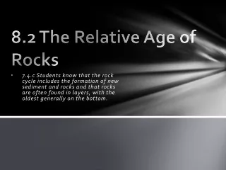 8.2 The Relative Age of Rocks