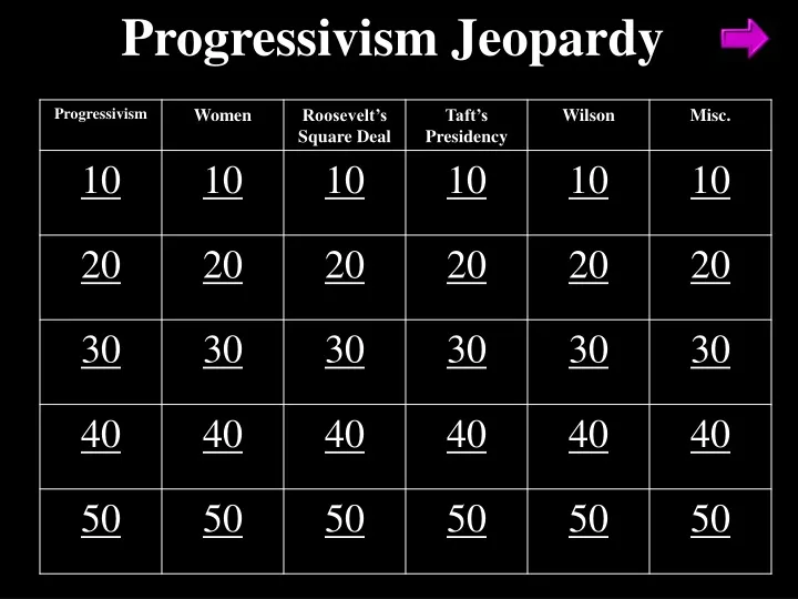 progressivism jeopardy