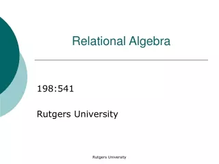 Relational Algebra