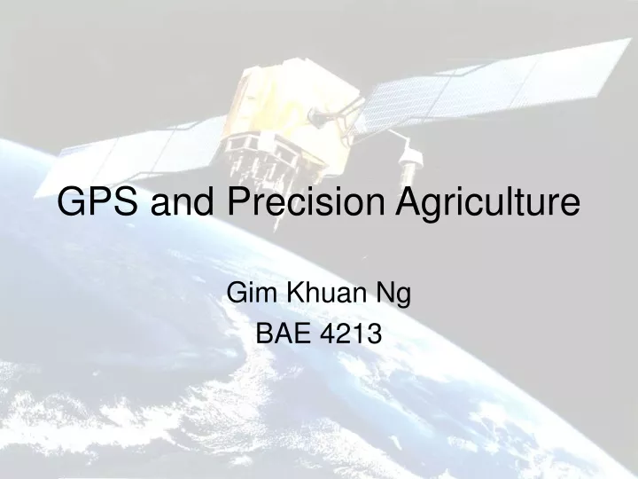gps and precision agriculture