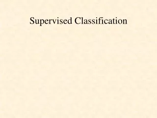 Supervised Classification