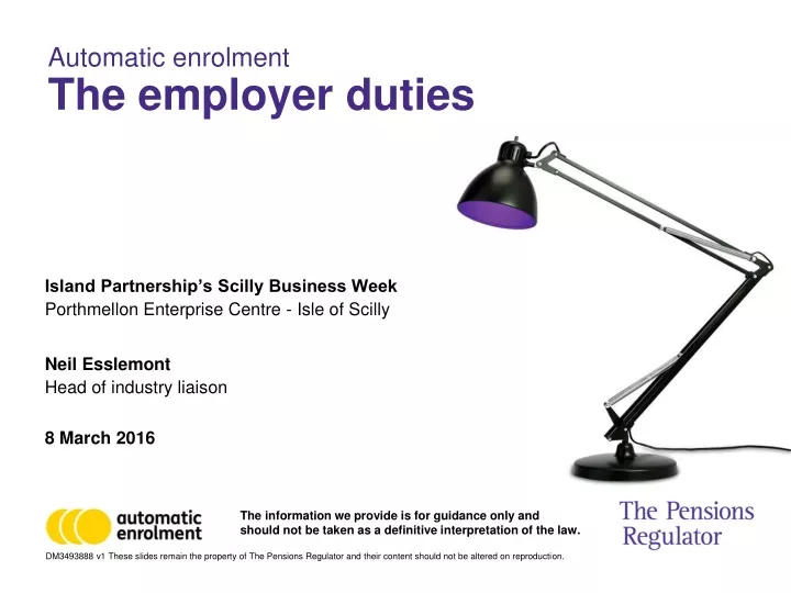 automatic enrolment the employer duties