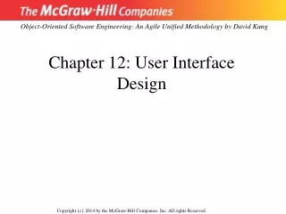 Chapter 12: User Interface Design