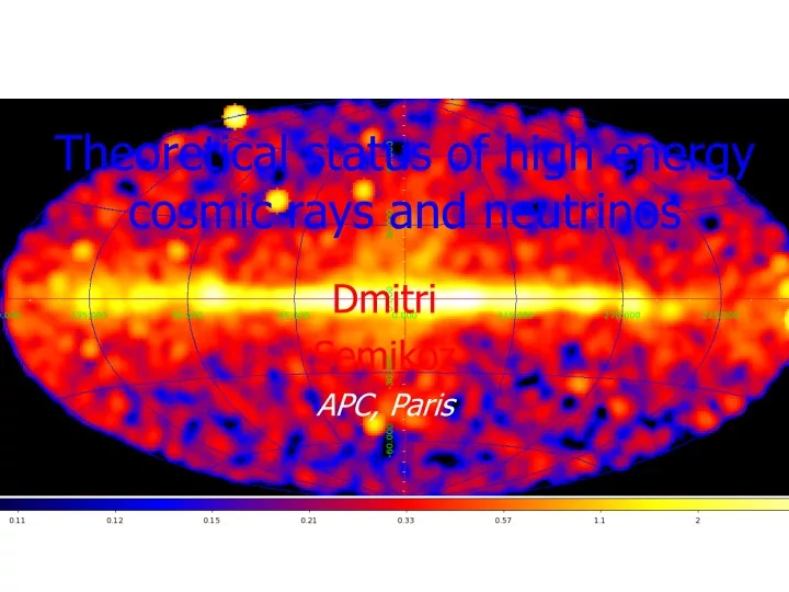theoretical status of high energy cosmic rays and neutrinos
