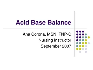 Acid Base Balance