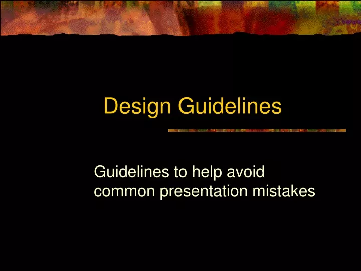 design guidelines