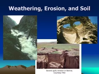 Weathering , Erosion, and Soil