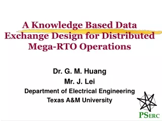 A Knowledge Based Data Exchange Design for Distributed Mega-RTO Operations