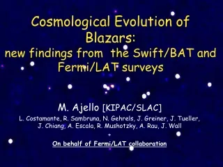 Cosmological Evolution of Blazars:  new findings from  the Swift/BAT and Fermi/LAT surveys