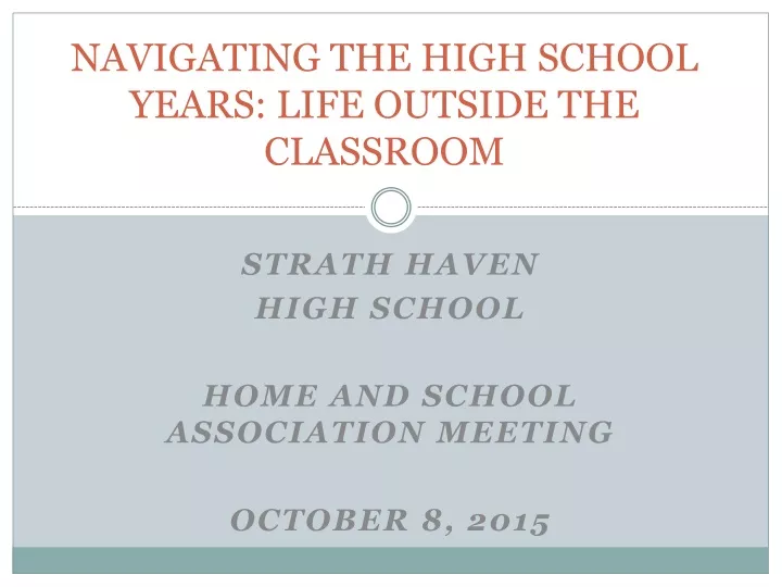 navigating the high school years life outside the classroom