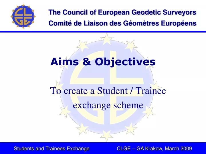 aims objectives to create a student trainee