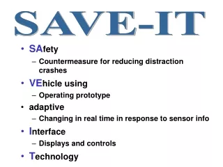 SA fety Countermeasure for reducing distraction crashes VE hicle using Operating prototype