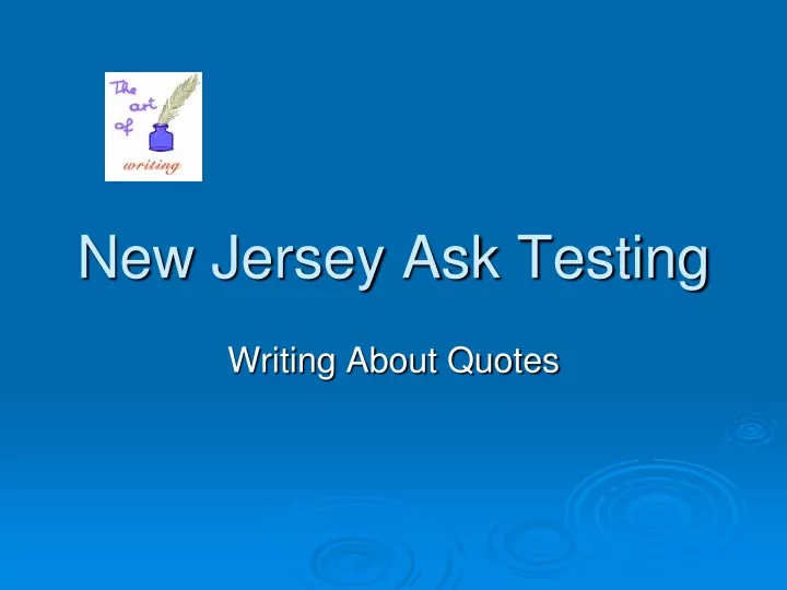 new jersey ask testing