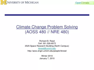 Climate Change Problem Solving (AOSS 480 // NRE 480)