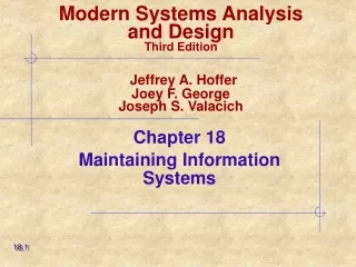 Chapter 18 Maintaining Information Systems