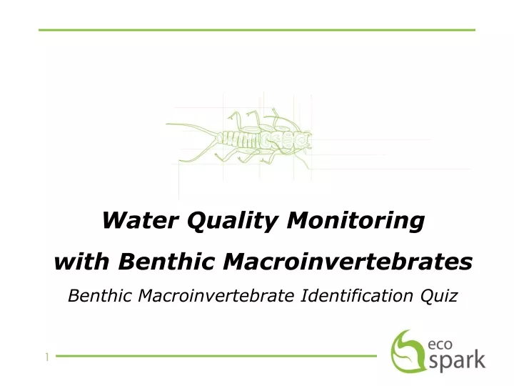 water quality monitoring with benthic