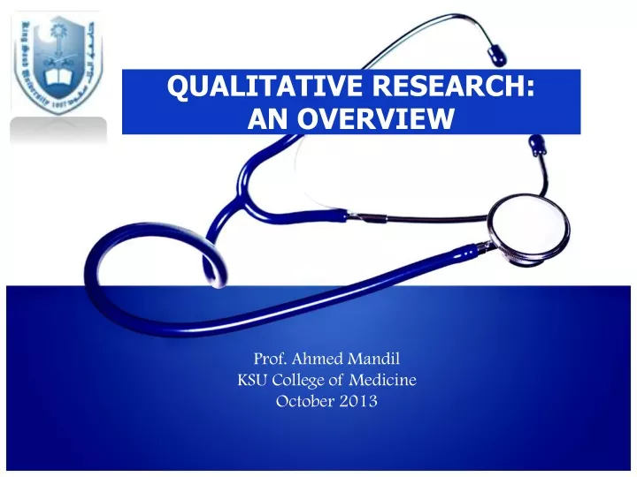 qualitative research an overview