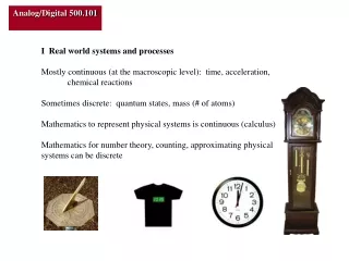 I  Real world systems and processes