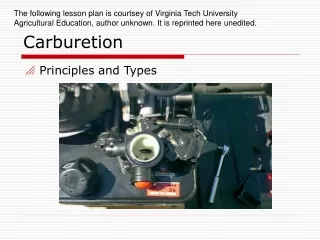 Carburetion