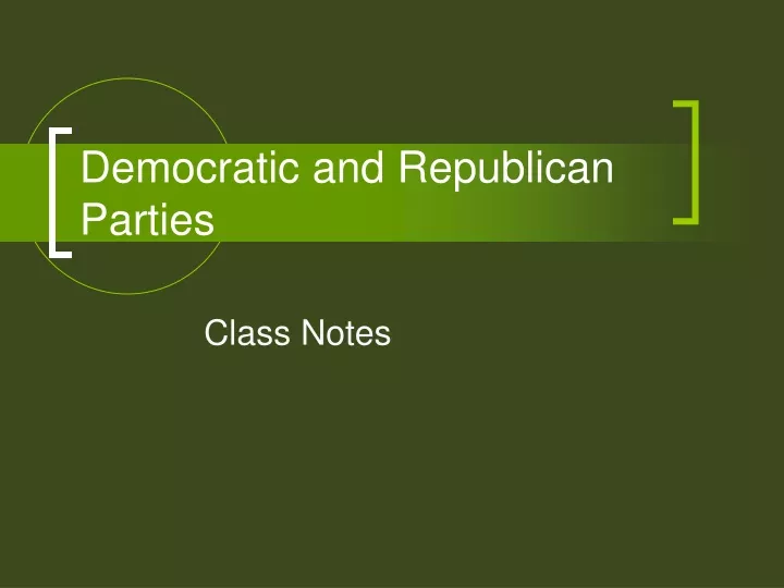 democratic and republican parties