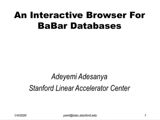 An Interactive Browser For BaBar Databases