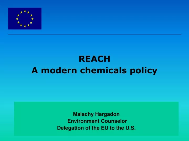 reach a modern chemicals policy