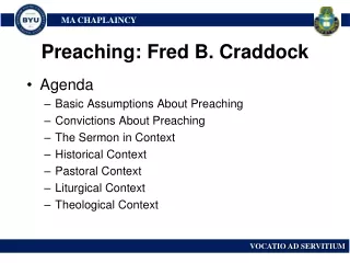 Preaching: Fred B. Craddock
