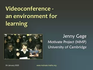 Videoconference -   an environment for learning
